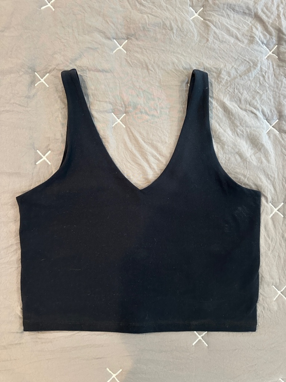 Abercrombie & Fitch Black V-Neck Crop Top